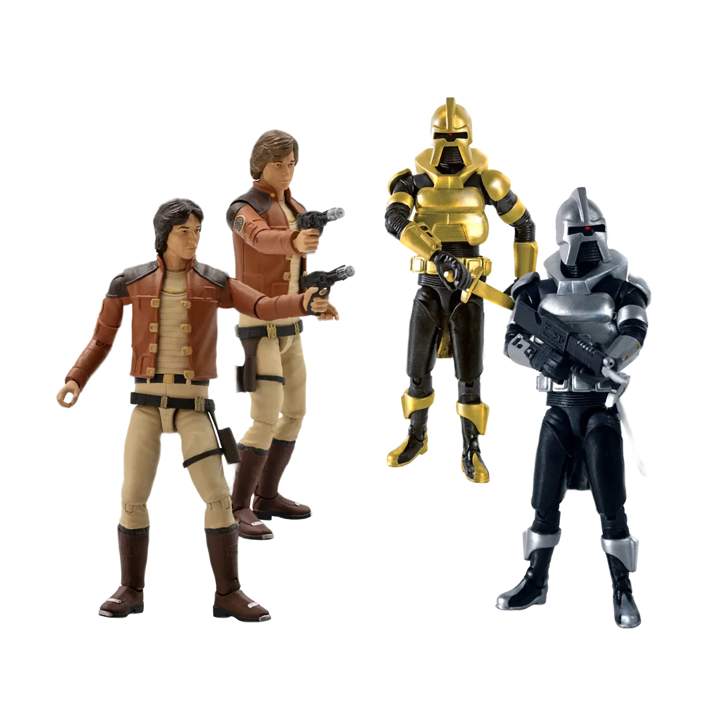 Ensemble de 4 figurines Battlestar Galactica de 3,75 pouces, vague 1 - Toys Legacy Collection