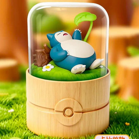 Figurine Pokémon Ronflex de la boîte à musique rotative Zhuangchen, montrée en détail.
