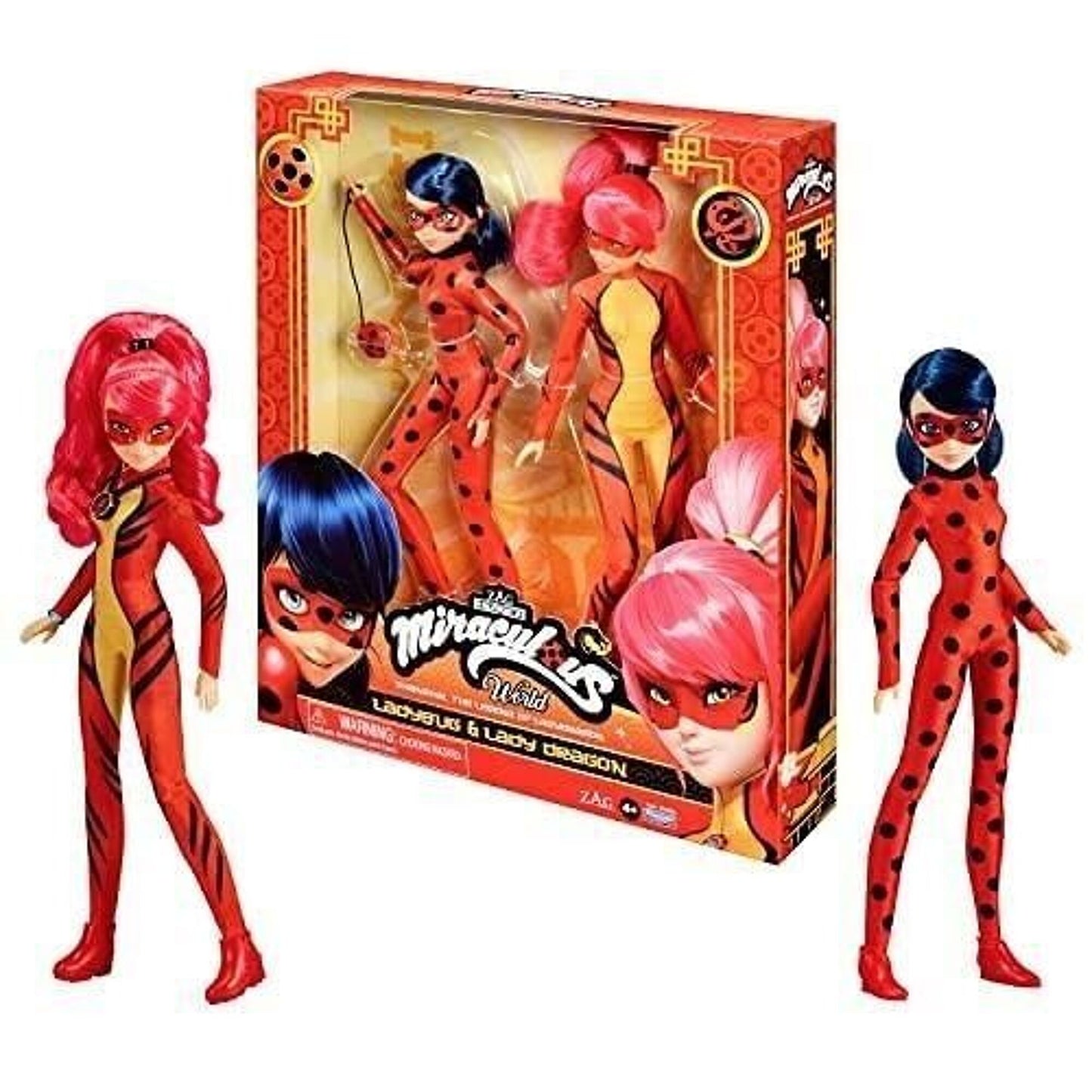 Miraculous World : Ladybug & Lady Dragon - Poupées mannequin articulées - Toys Legacy Collection