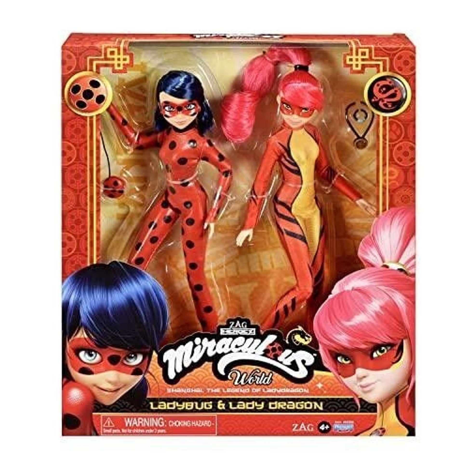 Miraculous World : Ladybug & Lady Dragon - Poupées mannequin articulées - Toys Legacy Collection