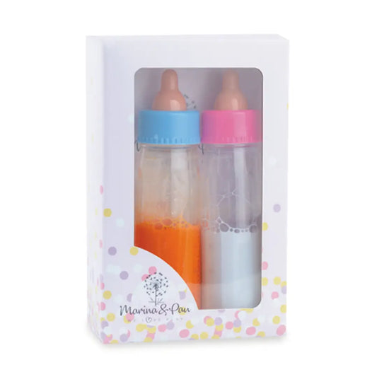 Lot de 2 poupées biberons magiques