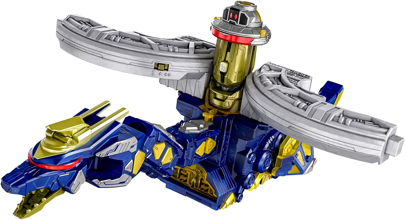 Figurine Bandai Super Space Sheriff Gabban Infinity DX Gabrion Dornado avec Emorgi Gaban Infinity, personnage de la série de science-fiction.
