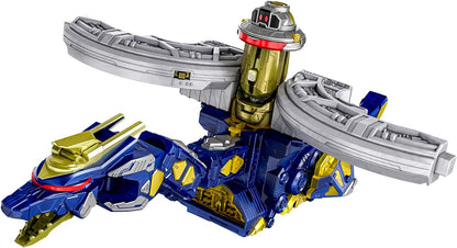 Figurine Bandai Super Space Sheriff Gabban Infinity DX Gabrion Dornado avec Emorgi Gaban Infinity, personnage de la série de science-fiction.