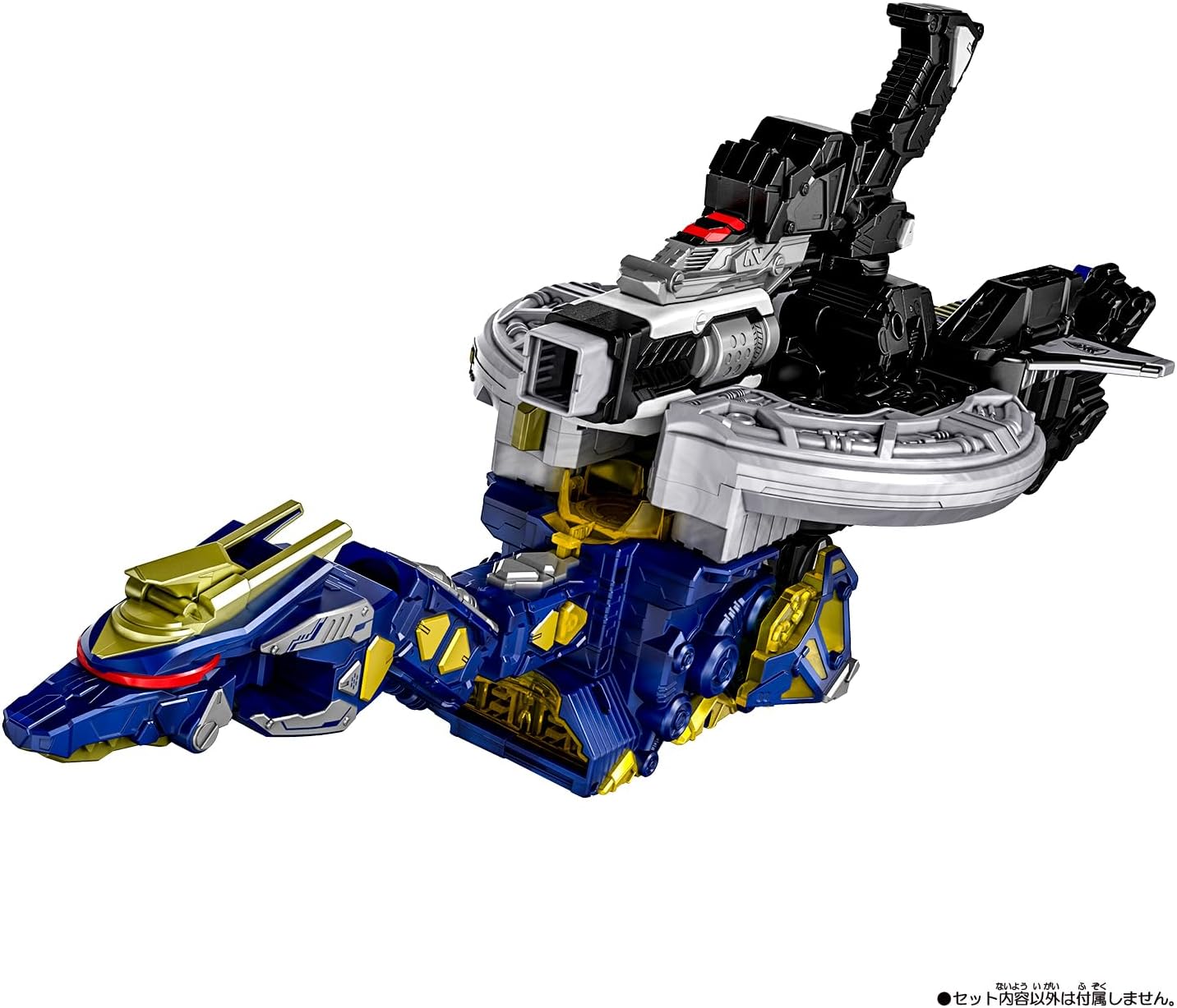 Figurine Bandai Super Space Sheriff Gabban Infinity DX Gabrion Dornado avec Emorgi Gaban Infinity, pose détaillée et couleurs vives.