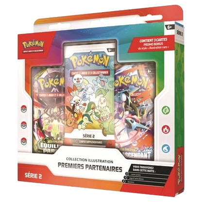Pokémon - Pokemon - Coffret - 3 boosters - Collection Illustration Premiers Partenaires - Série 2