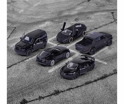 RIDE COOL - Black Edition - Pack de 5 Voitures Miniature - 1:64
