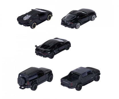 RIDE COOL - Black Edition - Pack de 5 Voitures Miniature - 1:64