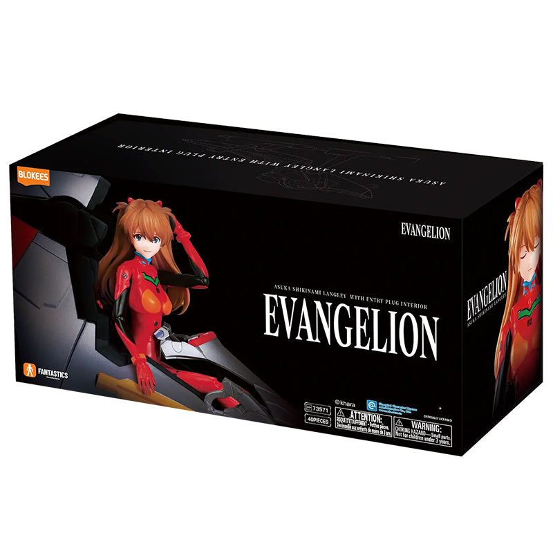 Maquette Evangelion Blokees Fantastics Series FFEX03 Asuka dans son entrée de plug intérieur, détail précis et coloré.