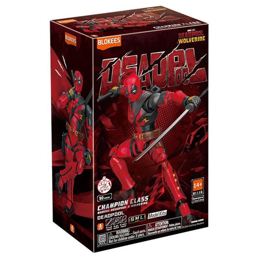 Kit de modèle Marvel Heroes Blokees Deadpool, personnage de héros Marvel en figurine à assembler, référence BLK81116-A1
