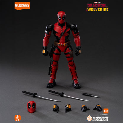 Kit de modèle Marvel Heroes Blokees Deadpool Champion Class 04, figurine de collection détaillée, vue de face.