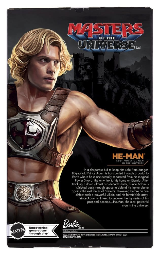 Poupée Barbie Signature He-Man des Maîtres de l'Univers Movie 2026, 30 cm, de la marque Mattel, en costume de prince.