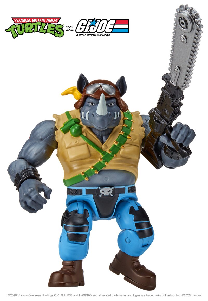 Tortues Ninja x G.I. Joe Crossover Classics figurine Rocksteady x Dreadnok Buzzer 12 cm - Toys Legacy Collection