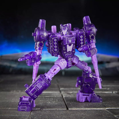 Figurine Transformers Age of the Primes Dark Energon Cybertronic Deluxe de Hasbro, détail de la figurine Cybertronic en mode robot.