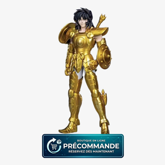 Figurine Dohko de la Balance, Chevalier du Zodiaque Saint Seiya, en pose dynamique, détails précis et couleurs vibrantes.