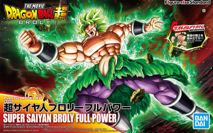 Maquette Bandai Dragon Ball Super Super Saiyan Broly Full Power, figure détaillée de modèle à assembler, vue de face et en pose dynamique