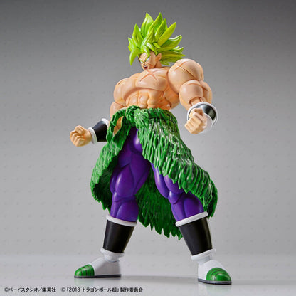 Maquette Bandai Dragon Ball Super Super Saiyan Broly Full Power, figure modèle détaillée avec muscles et costume vert.