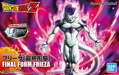 Maquette Bandai Dragon Ball Z Frieza en forme finale, figure de 12 cm, kit de modélisme détaillé, pose dynamique.
