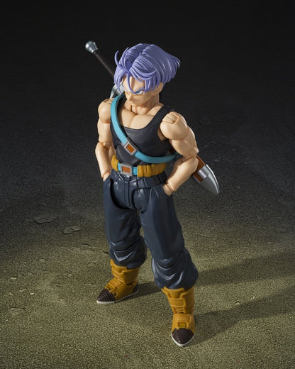 Figurine S.H.Figuarts Trunks de Dragon Ball Z par Bandai Tamashii nation, groupe de bases, édition limitée, 14 cm.