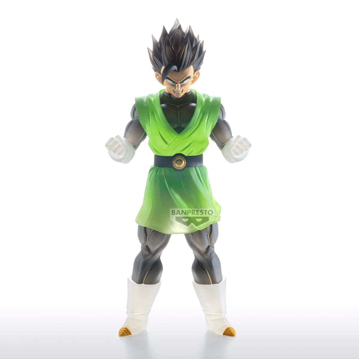 Figurine Son Gohan Clearise de 18 cm de Dragon Ball Z, figurine Bandai représentant le personnage avec détails colorés.