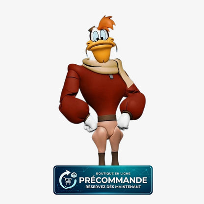 Figurine Neca de Launchpad McQuack de DuckTales : la bande à Picsou, 18 cm, personnage avec costume coloré et expression joyeuse.