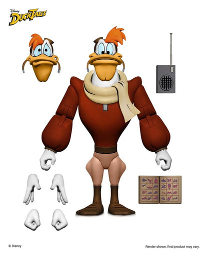 Figurine Neca de Launchpad McQuack de DuckTales : la bande à Picsou, 18 cm, vue de face avec détails colorés