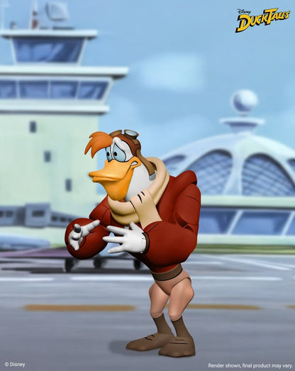 Figurine Neca de Launchpad McQuack, personnage de DuckTales, 18 cm, représentant Flagada Jones avec détails colorés.