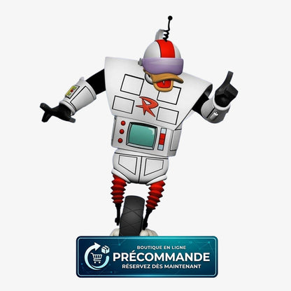 Figurine Gizmoduck DuckTales de 18 cm de la marque Neca, personnage de la bande à Picsou, en pose détaillée.