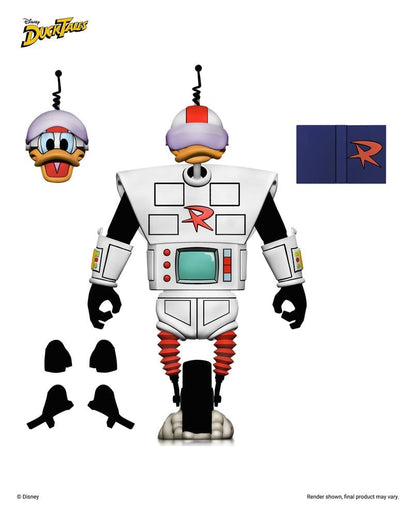 Figurine Gizmoduck de 18 cm de la série DuckTales : la bande à Picsou, marque Neca, montrée en position debout avec détails colorés