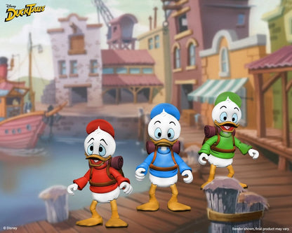 Figurine Neca de DuckTales : la bande à Picsou avec Riri, Fifi et Loulou, collection de trois personnages.