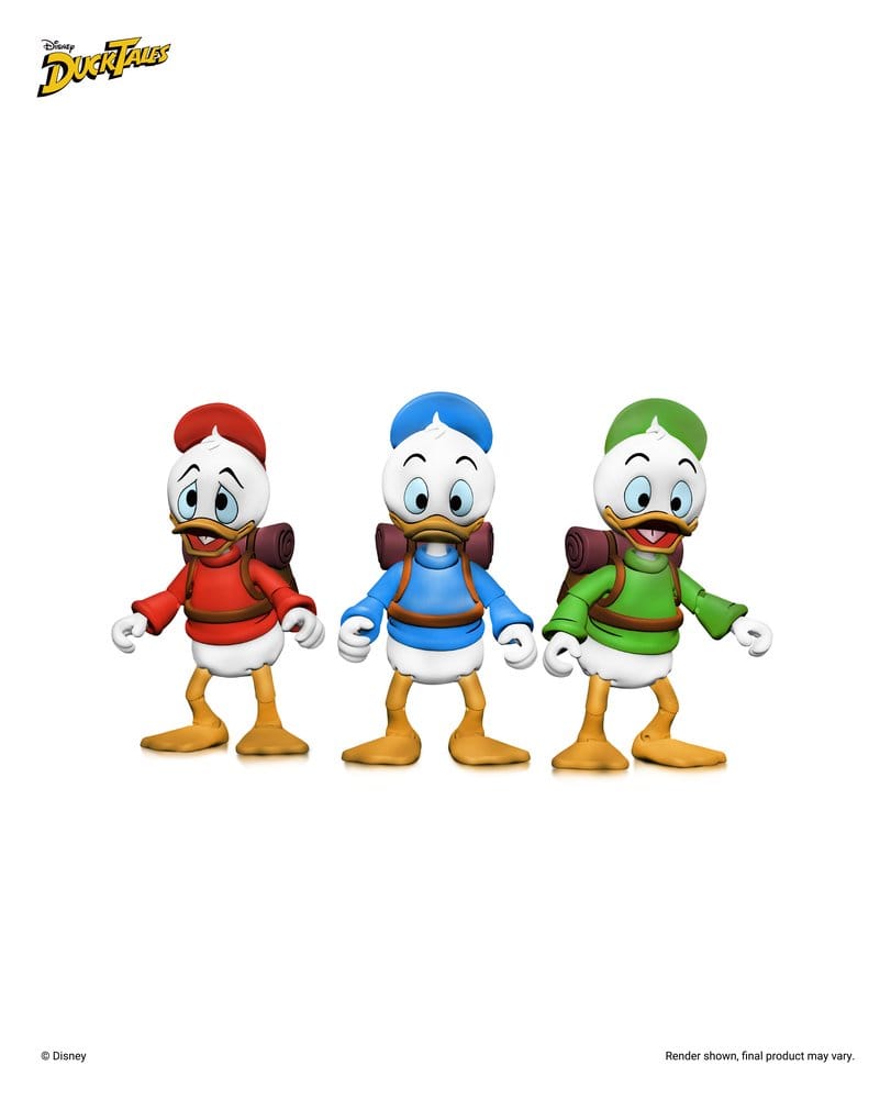 Figurine Neca de la bande à Picsou : Riri, Fifi et Loulou, personnages de DuckTales, en pack de trois.