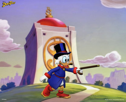 Figurine Neca d'Oncle Picsou de DuckTales : la bande à Picsou, personnage emblématique avec détails précis et expression joviale.