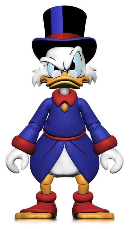 Figurine Neca d'Oncle Picsou de DuckTales : la bande à Picsou, vue de face avec détails colorés et pose dynamique.