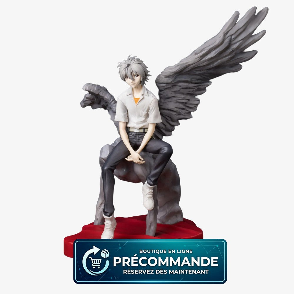 Figurine Kaworu Luminasta de Rebuild of Evangelion de la marque Sega, détail de la figurine Evangelion en pose.