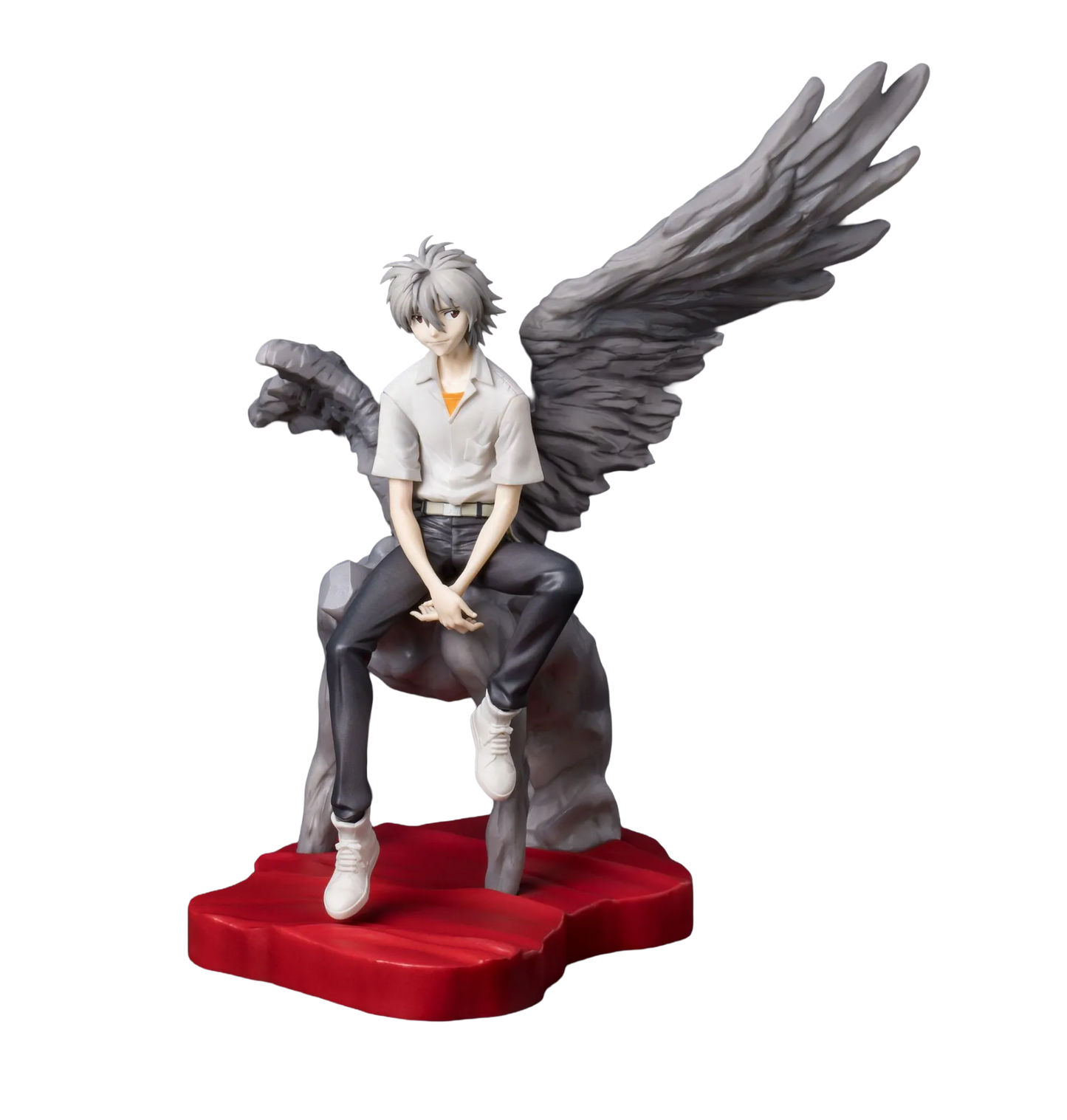 Figure de la figurine Kaworu Luminasta de Rebuild of Evangelion par Sega, montrant la figurine détaillée de Kaworu.