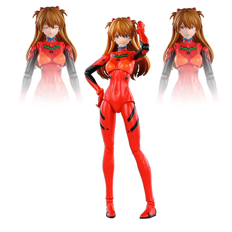 Maquette Evangelion Asuka en combinaison de plug suit, modèle Blokees Fantastics Series FF03, vue détaillée.