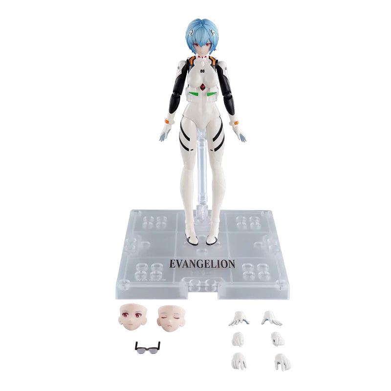 Maquette Blokees Evangelion Rei dans son intérieur de plug d'entrée, série Fantastics FFEX01, détails colorés et accessoires visibles.