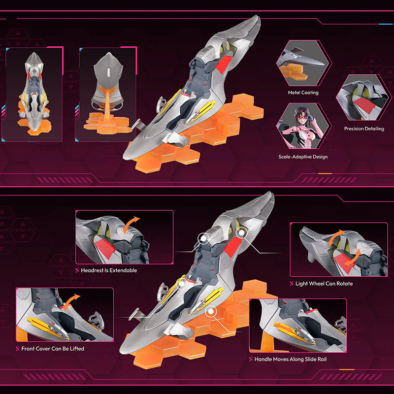 Kit de maquette Evangelion Blokees FFEX02 Mari dans son intérieur de plug d'entrée, modèle détaillé et réaliste.