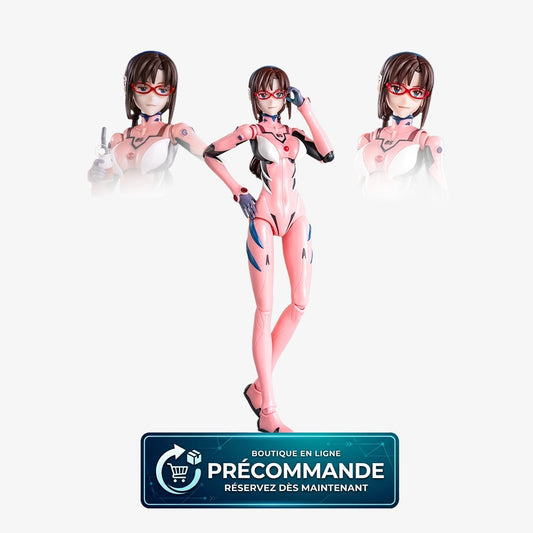 Kit de maquette Evangelion Blokees Fantastics Series FF02 Mari Plug Suit, figurine détaillée de la série anime Evangelion.