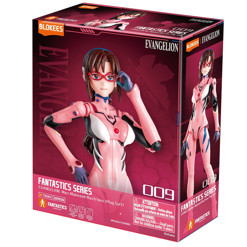 Kit de maquette Blokees Evangelion Mari Plug Suit Fantastics Series FF02, figurine détaillée de la pilote Evangelion.