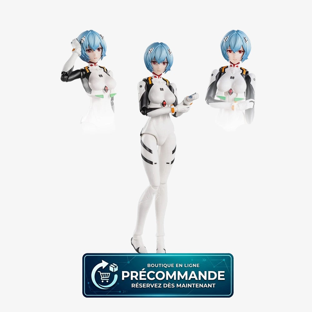 Maquette Evangelion Blokees Fantastics Series FF01 Ayanami Rei en combinaison plug, modèle détaillé de la série Neon Genesis Evangelion
