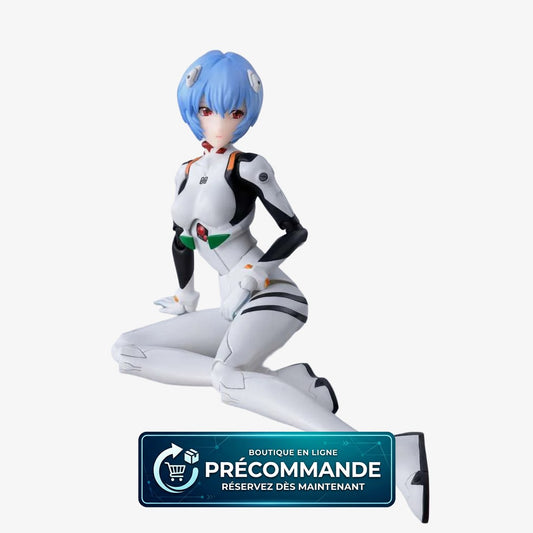 Figurine Rei Ayanami Neon Genesis Evangelion de 14 cm, S.H.Figuarts, marque Bandai Tamashii Nation, vue de face.