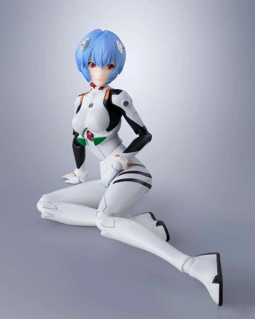 Figurine Rei Ayanami Neon Genesis Evangelion S.H.Figuarts de 14 cm, figurine détaillée de Bandai Tamashii nation, vue de face