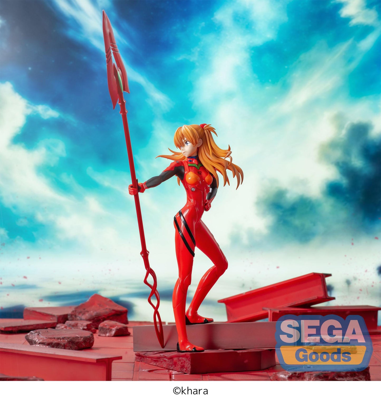 Evangelion – Asuka Shikinami Langley avec Lance de Cassius – Luminasta 20 cm