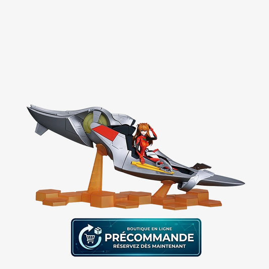 Maquette Evangelion Blokees Fantastics Series FFEX03 Asuka dans le cockpit avec éclairage néon, modèle de collection détaillé.