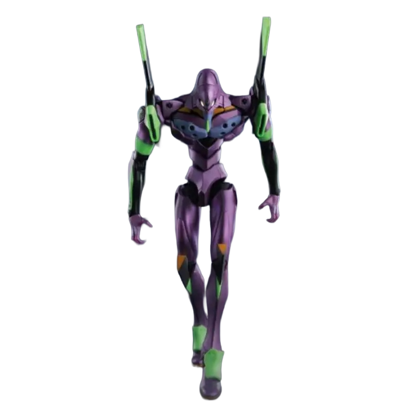 Maquette Evangelion Blokees Ultra Action Edition 04, Figurine du robot Evangelion Type-01, vue de face, détails colorés et articulations visibles