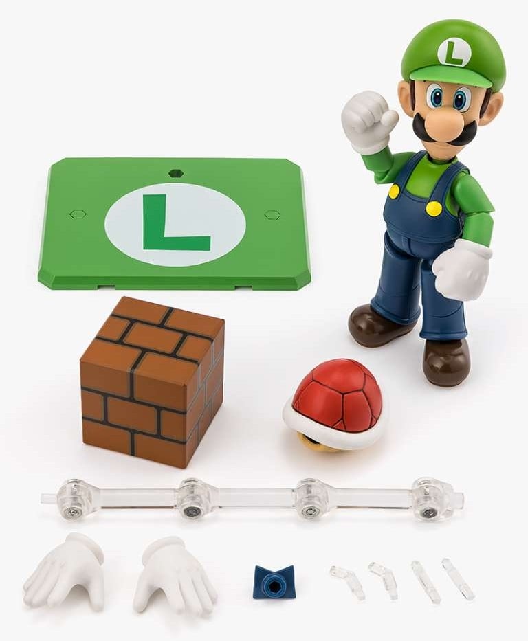 SUPER MARIO - Luigi - Figurine S.H. Figuarts 11cm - Toys Legacy Collection