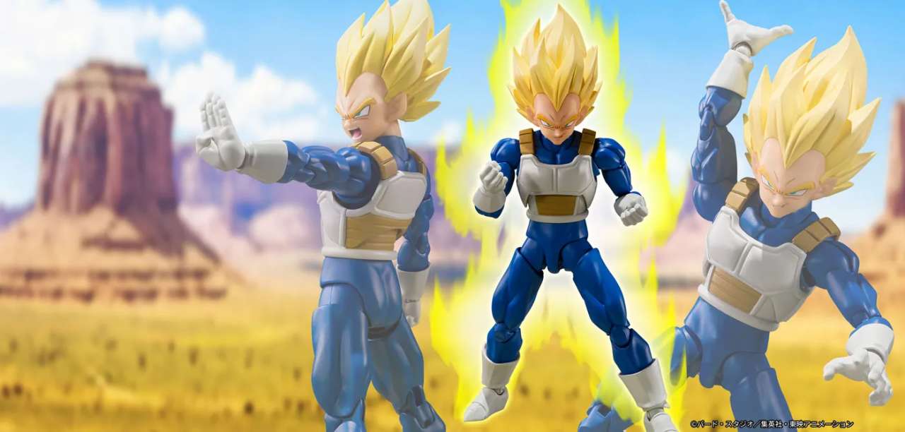 DRAGON BALL Z - Super Saiyan Vegeta - Figurine S.H. Figuarts 13.5cm - Toys Legacy Collection