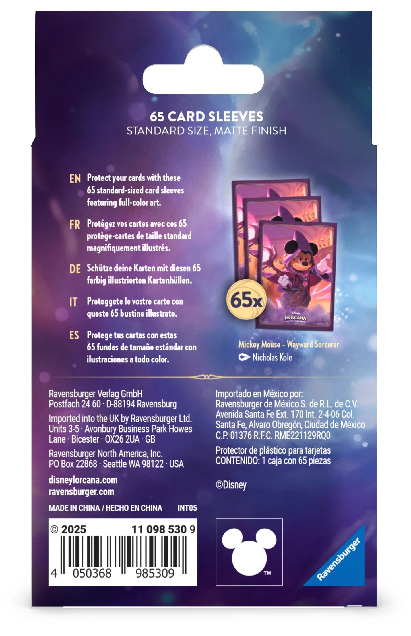 DISNEY - Lorcana - Protège-cartes - Mickey Mouse - Chapitre 8 - Toys Legacy Collection