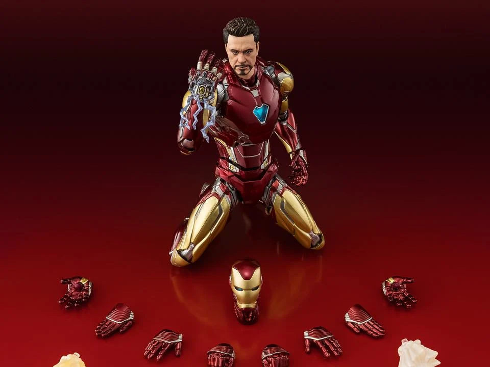 Figurine Iron Man Mark 85 de Marvel : La Saga de l'Infini, S.H. Figuarts, 15 cm, par Bandai Tamashii Nations.