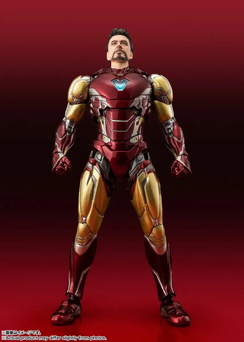 Figurine Iron Man Mark 85 de Marvel : The Infinity Saga, S.H. Figuarts, 15 cm, détail précis, pose dynamique, fabriquée par Bandai Tamashii Nation